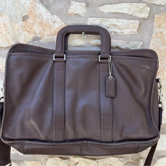 Coach 70662 Brown Leather Embassy Business Travel Portfolio Briefcase Bag - Picture 6 of 15